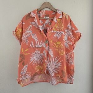 GAP "Camp Shirt" Hawaiian Orange Shirt XXL
